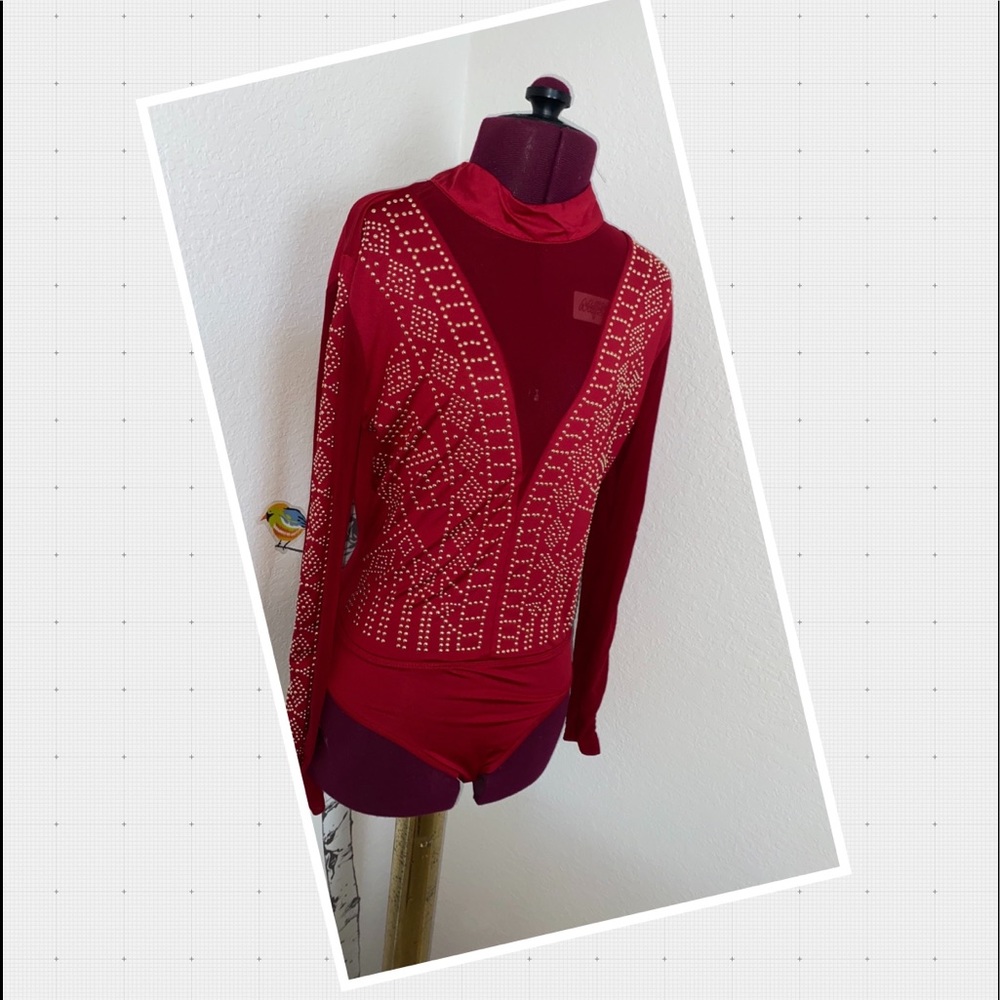 Red/gold body suit